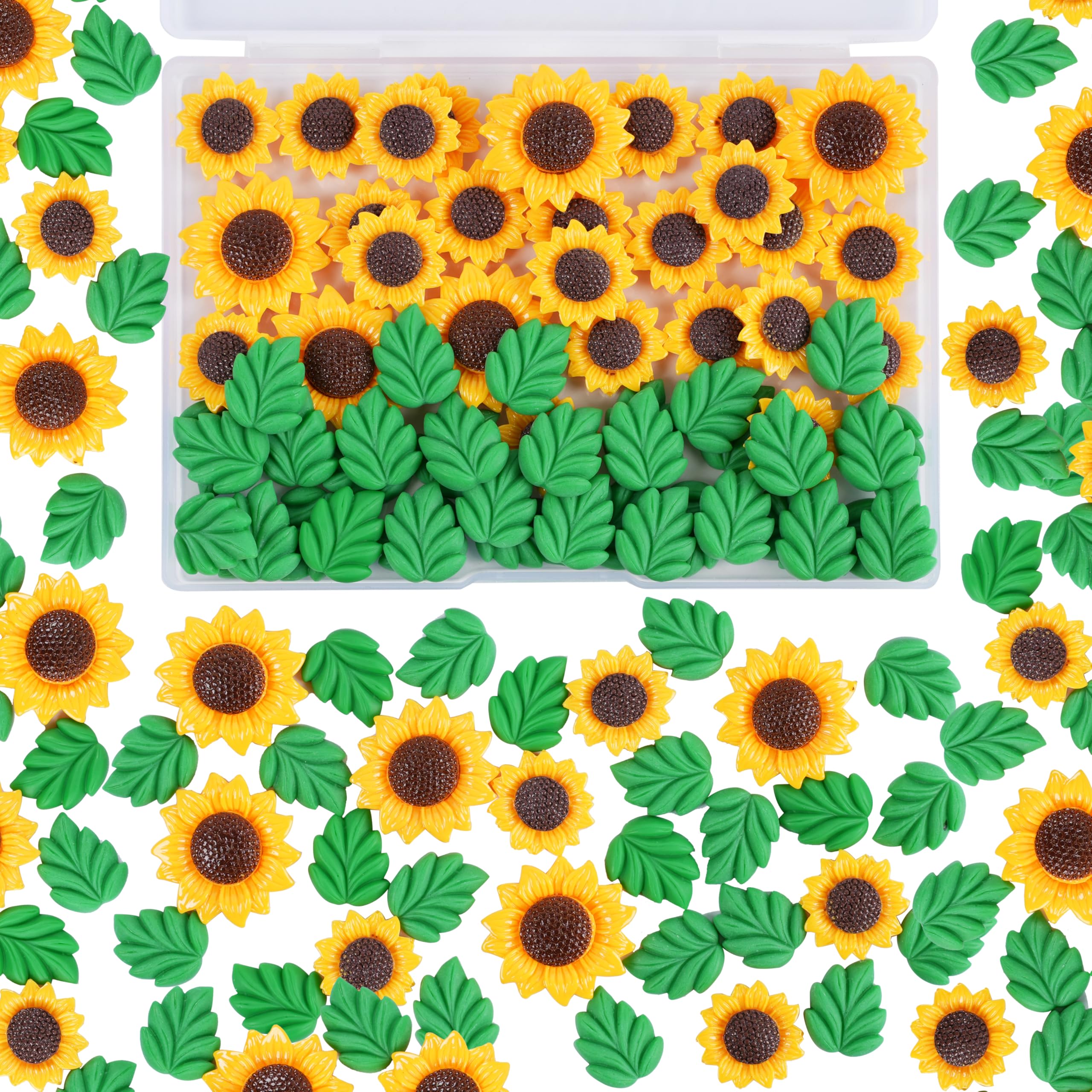 YOUOWO Mixed Resin Decorative Sunflower and Leaf Perfect for Handmade and Other Cute Decorative Parts 80-Piece Parts, Designs, Crafts, Resin, жовтий
YOUOWO Mixed Resin Decorative Sunflower and Leaf Perfect for Handmade and Other Cute Decorative Parts 80-Piece Parts, Designs, Crafts, Resin, жовтий