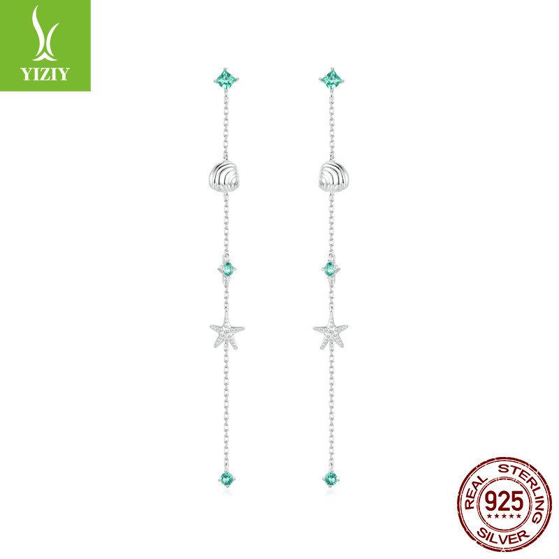 Green Starfish Ocean Wind Stud Earrings Female, Long Advanced Sense S925 Silver Fringed Earrings
Green Starfish Ocean Wind Stud Earrings Female, Long Advanced Sense S925 Silver Fringed Earrings