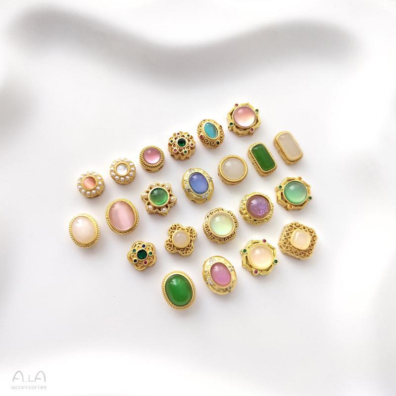 Dull Gold Cat s Eye Stone Spacer Beads with Imitation Jasper for DIY Bracelets and Necklaces
Dull Gold Cat s Eye Stone Spacer Beads with Imitation Jasper for DIY Bracelets and Necklaces