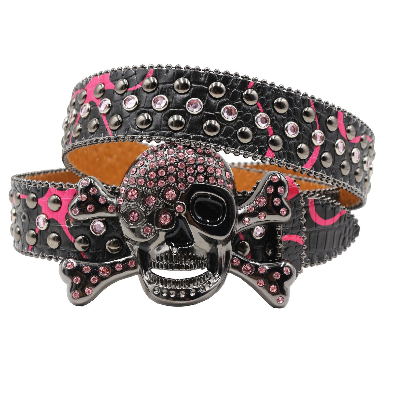 Men and Women s Skull Rhinestone Belt European and American Style Women s Belt Printed Belt Denim Style Outdoor Belt 105cm
Men and Women s Skull Rhinestone Belt European and American Style Women s Belt Printed Belt Denim Style Outdoor Belt 105cm