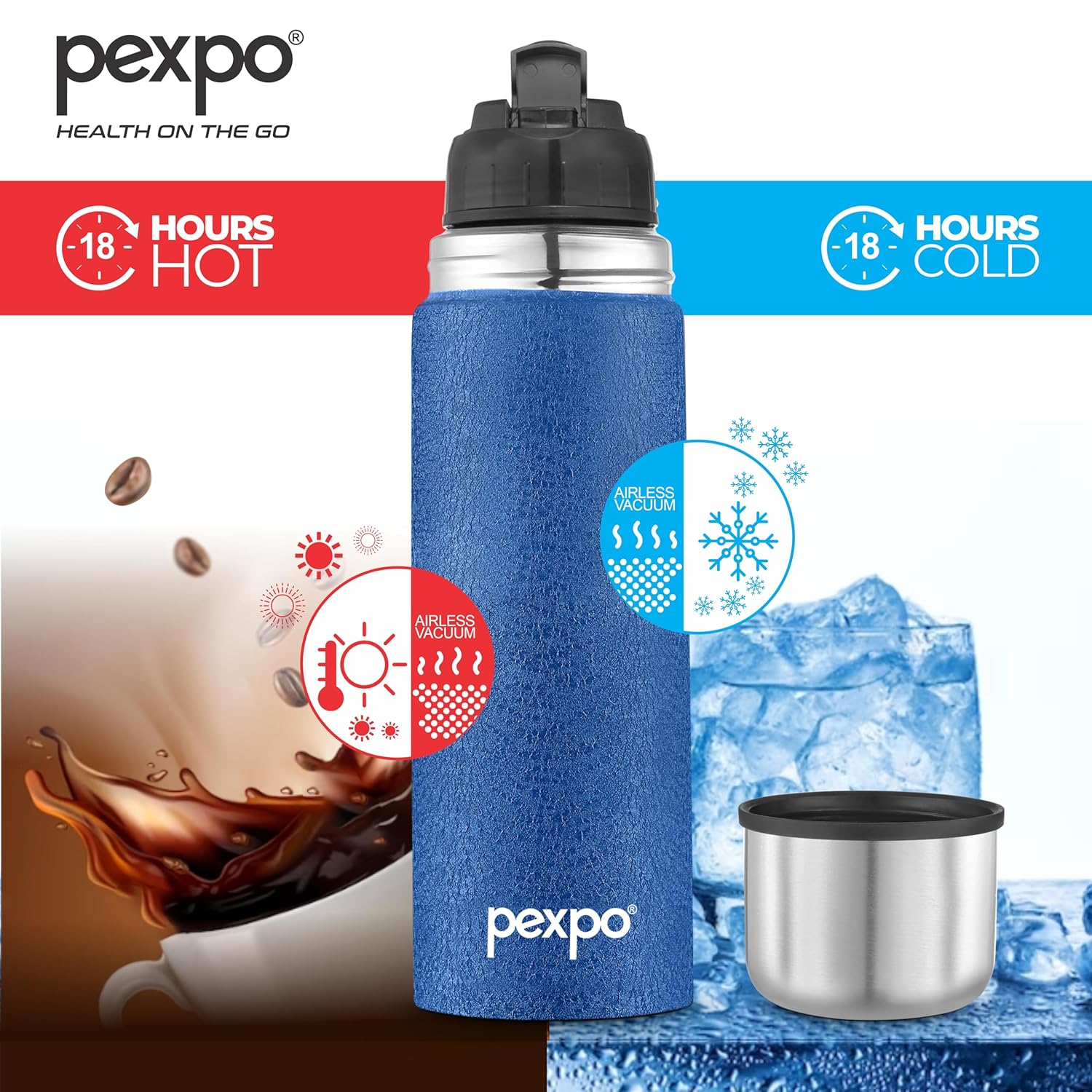 Flip Pro Hot & Cold | Фляга из нержавеющей стали с вакуумной изоляцией объемом 1000 мл | Синяя |Стальная бутылка|Термоколба|Герметичная| 500 ML
Flip Pro Hot & Cold | Фляга из нержавеющей стали с вакуумной изоляцией объемом 1000 мл | Синяя |Стальная бутылка|Термоколба|Герметичная| 500 ML