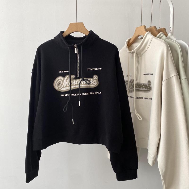 Plus Size European Style High Waist Stand Collar Sweatshirt - Women s 2025 Spring/Autumn Loose Fit Slimming Top. XL (Recommended 130-150 jin)
Plus Size European Style High Waist Stand Collar Sweatshirt - Women s 2025 Spring/Autumn Loose Fit Slimming Top. XL (Recommended 130-150 jin)