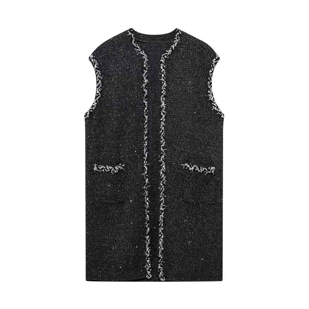 TAOP&ZA Early Spring Women s Sequin Knitted Sleeveless Vest - European & American Style, Model 8146107 Small
TAOP&ZA Early Spring Women s Sequin Knitted Sleeveless Vest - European & American Style, Model 8146107 Small
