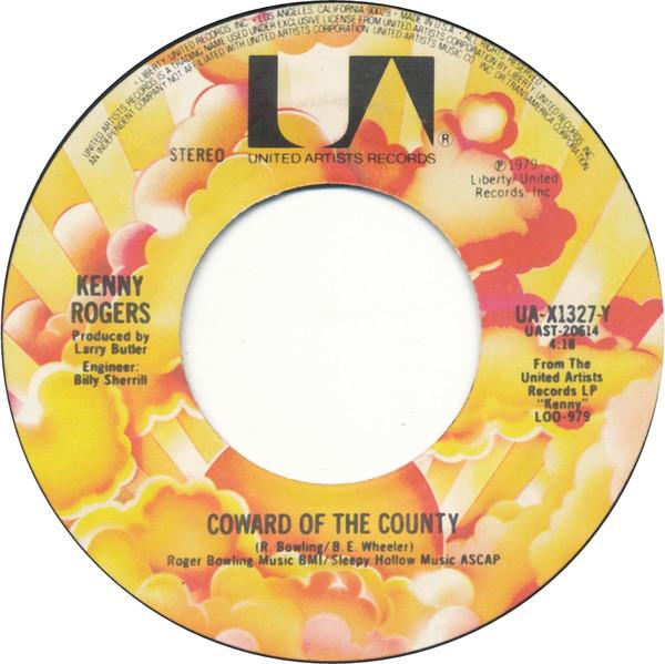 7inch Record KENNY ROGERS - Coward Of The County UAX1327Y United Artists 1979 US Folk Used
7inch Record KENNY ROGERS - Coward Of The County UAX1327Y United Artists 1979 US Folk Used