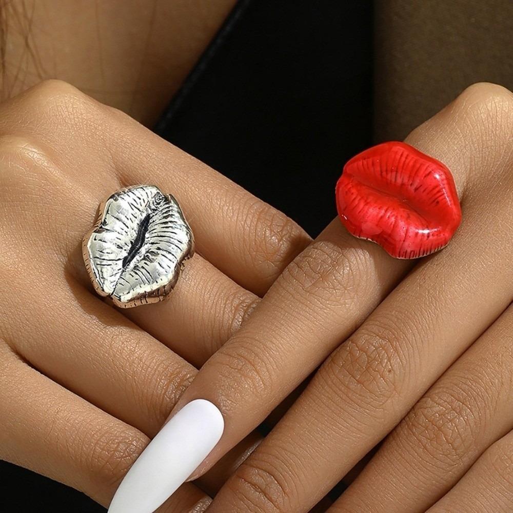 Silver Color Ins Rings Geometric Punk Style Ring Funny Red Lip Shape Finger Ring Women червоний
Silver Color Ins Rings Geometric Punk Style Ring Funny Red Lip Shape Finger Ring Women червоний