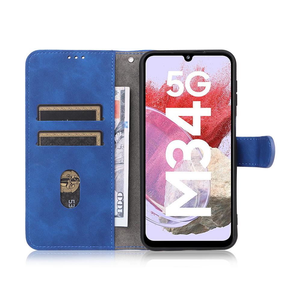 For Samsung Galaxy F34 5G/M34 5G Stand Skin-touch Phone Case Wallet PU Leather Full Protection Phone Cover Blue
For Samsung Galaxy F34 5G/M34 5G Stand Skin-touch Phone Case Wallet PU Leather Full Protection Phone Cover Blue