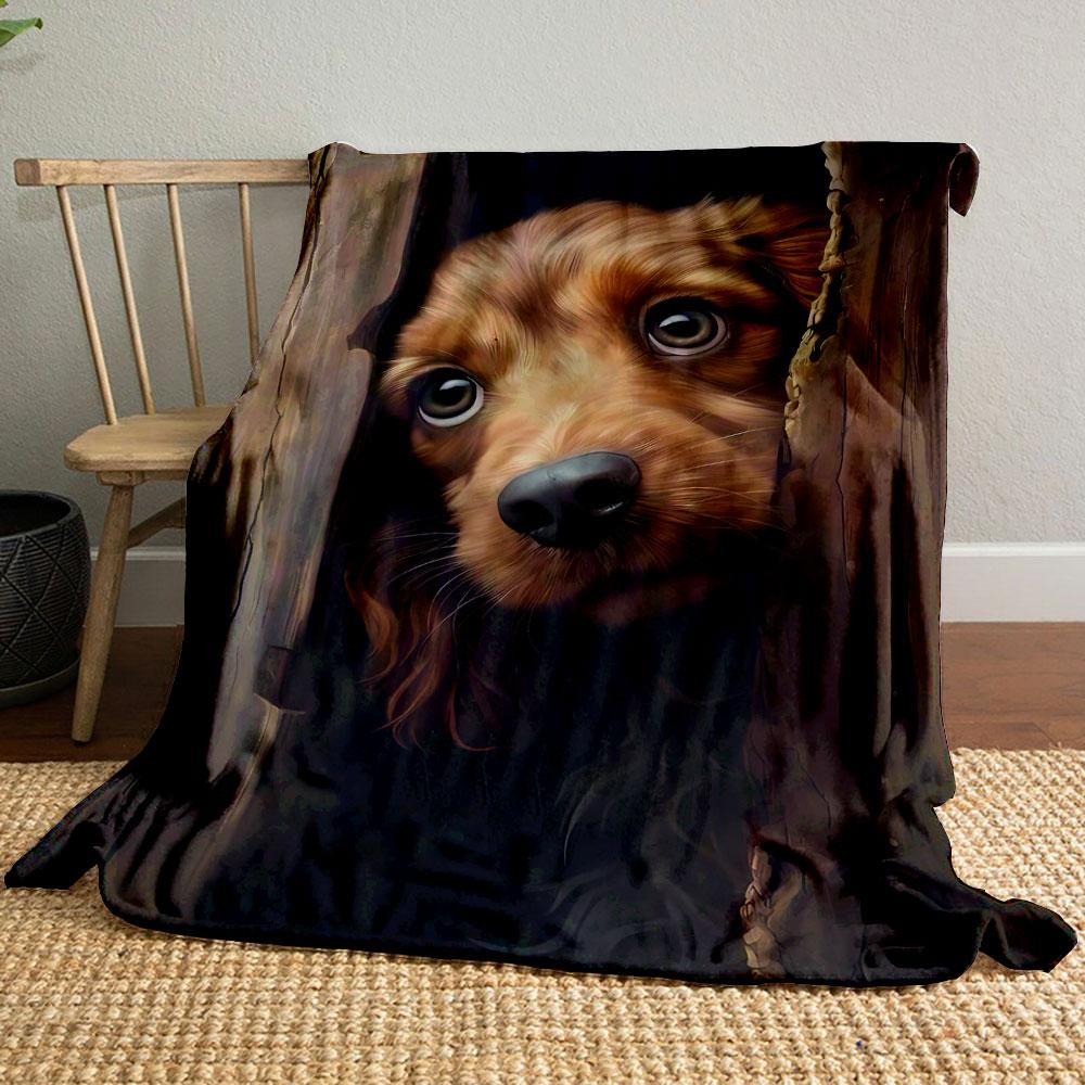 Adorable Puppy Peeking Flannel Blanket bedroom Blanket for Livingroom Couch lunch break Soft throw for Friend s festival Gift 80cm x 120cm
Adorable Puppy Peeking Flannel Blanket bedroom Blanket for Livingroom Couch lunch break Soft throw for Friend s festival Gift 80cm x 120cm