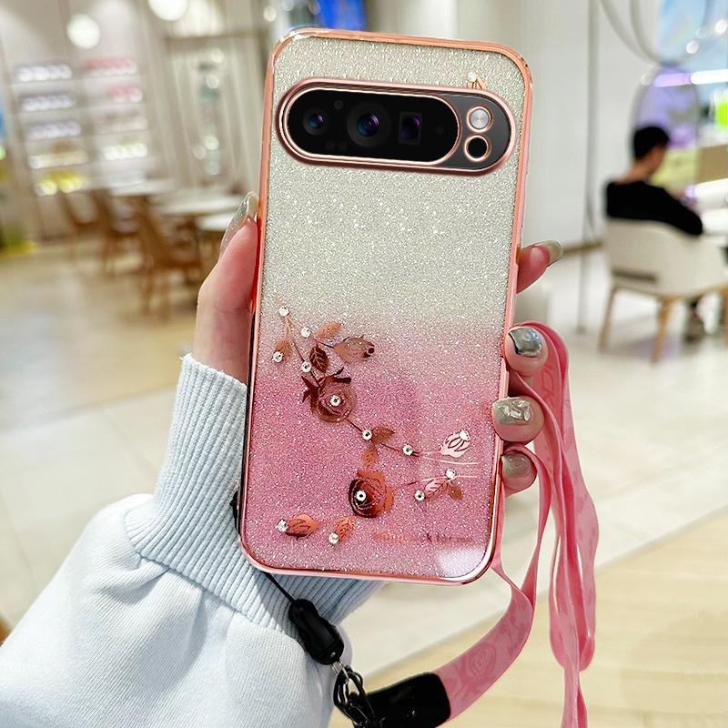 KADEM For Google Pixel 10 Pro XL Case Flower Pattern TPU Gradient Phone Cover with Lanyards Rose Gold
KADEM For Google Pixel 10 Pro XL Case Flower Pattern TPU Gradient Phone Cover with Lanyards Rose Gold