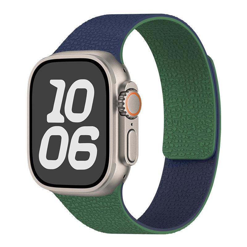 Compatible with Apple Watch S110 Lychee Pattern Silicone Magnetic Strap - Creative Color Blocking Design. 42/44/45/46/49mm
Compatible with Apple Watch S110 Lychee Pattern Silicone Magnetic Strap - Creative Color Blocking Design. 42/44/45/46/49mm