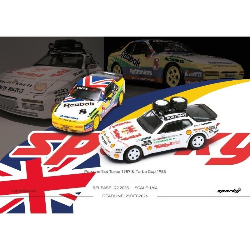 Sparky (Tiny Exclusive) 1/64 Porsche 944 Turbo 1987 & Turbo Cup 1988 Alloy Diecast Car Model Collection Gift Toys
Sparky (Tiny Exclusive) 1/64 Porsche 944 Turbo 1987 & Turbo Cup 1988 Alloy Diecast Car Model Collection Gift Toys