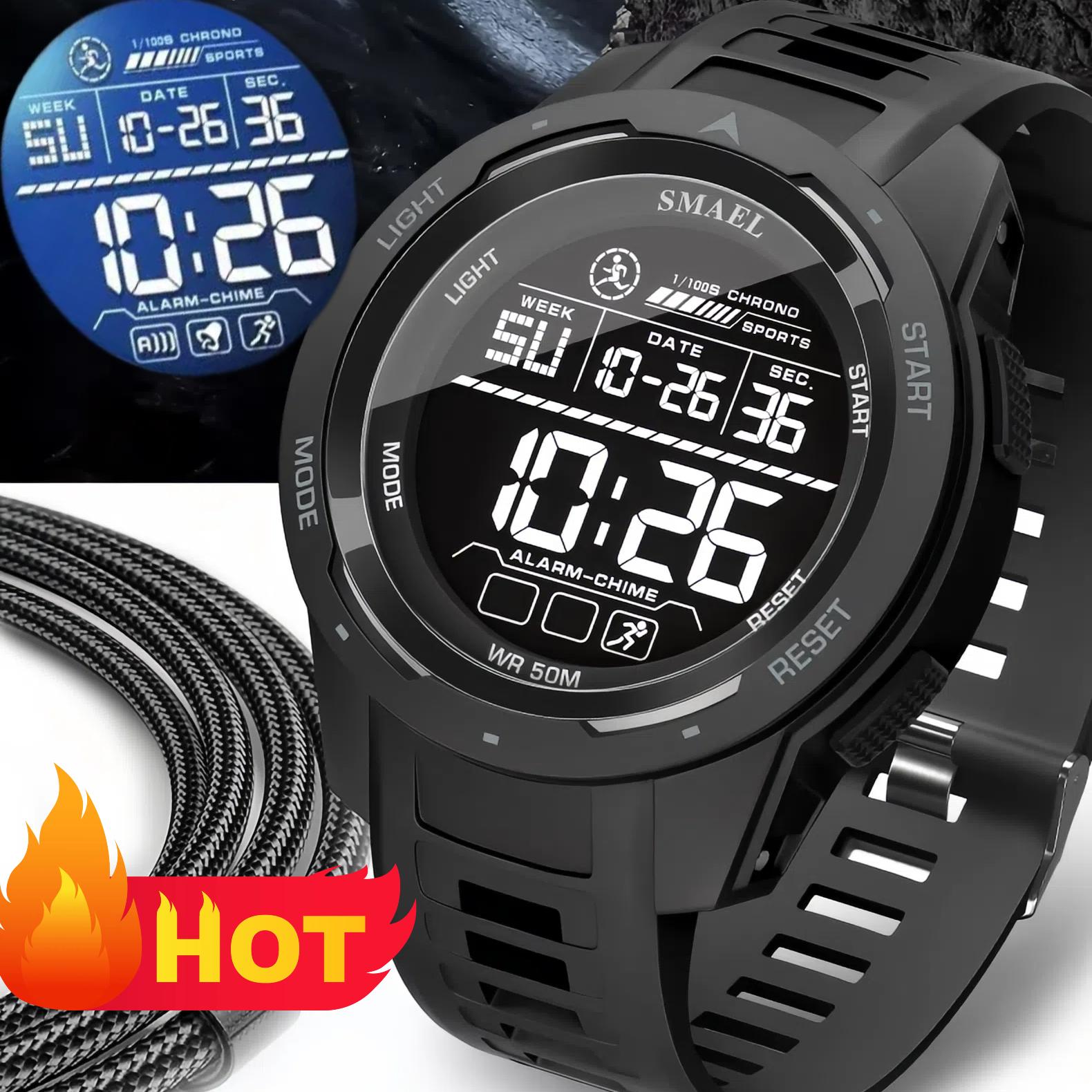 Men Electronics Watch Outdoor Sports Waterproof Big Dial Digital LED Alarm Digital-watch Sport Watch for Lover s Gift Watch Christmas Gift
Men Electronics Watch Outdoor Sports Waterproof Big Dial Digital LED Alarm Digital-watch Sport Watch for Lover s Gift Watch Christmas Gift