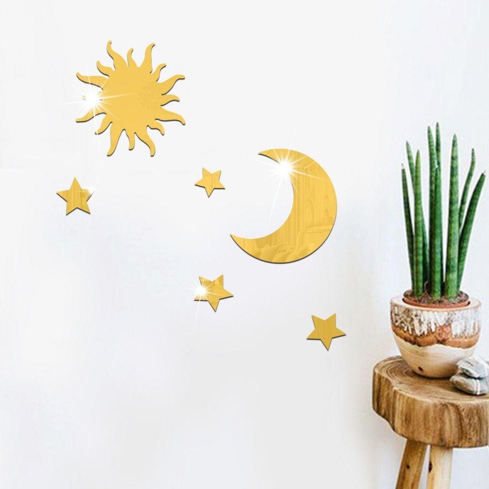 6 шт. золото срібло золото дзеркало стіни наклейки DIY стельова наклейка зірка місяць наклейки домашній декор золотий
6 шт. золото срібло золото дзеркало стіни наклейки DIY стельова наклейка зірка місяць наклейки домашній декор золотий