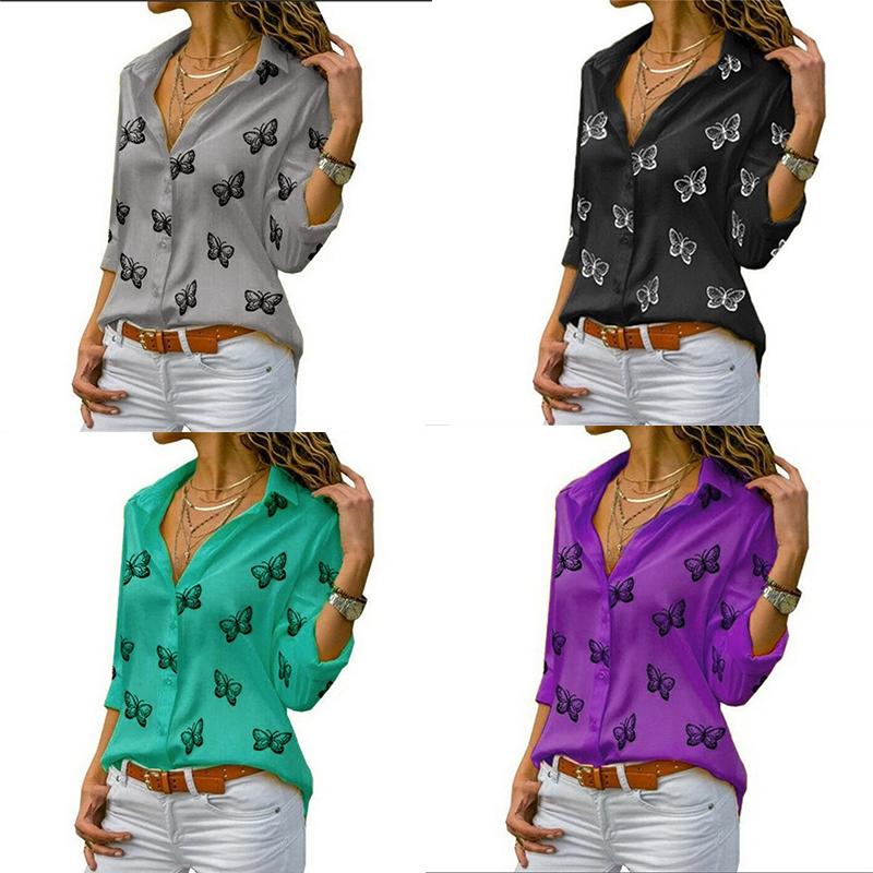 Shirt Casual Work Shirt Print Women Blouses Collar Blouse Turn-down Tee Tops Elegant Long Sleeve
Shirt Casual Work Shirt Print Women Blouses Collar Blouse Turn-down Tee Tops Elegant Long Sleeve