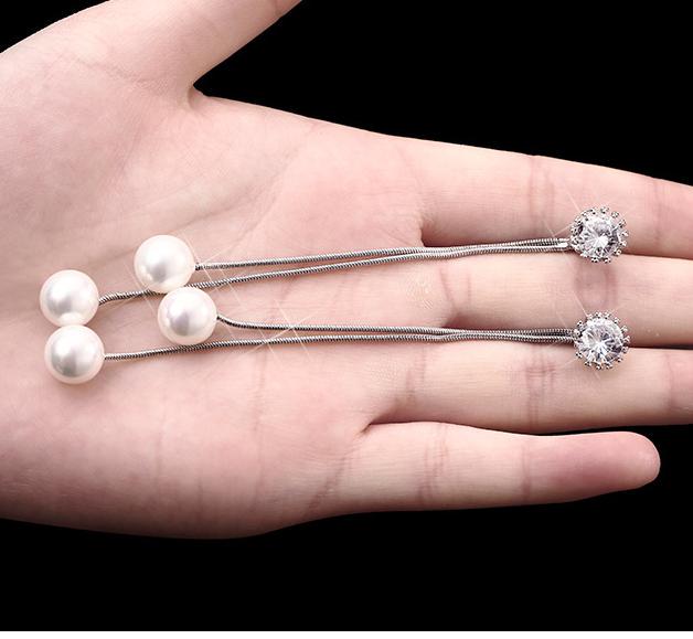 Trendy Elegant Big Simulated Pearl Tassel Dangle Earrings Zircon Pearls Statement Long Drop Earrings For Wedding Party Gift
Trendy Elegant Big Simulated Pearl Tassel Dangle Earrings Zircon Pearls Statement Long Drop Earrings For Wedding Party Gift