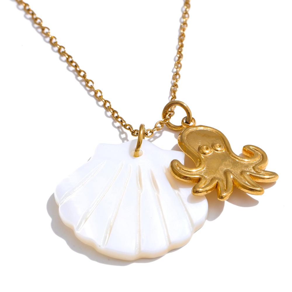 Yhpup Summer Ocean Style Shell Starfish Conch Pendant Necklace 18K Gold Color Plated Waterproof Charm Jewelry Gift
Yhpup Summer Ocean Style Shell Starfish Conch Pendant Necklace 18K Gold Color Plated Waterproof Charm Jewelry Gift