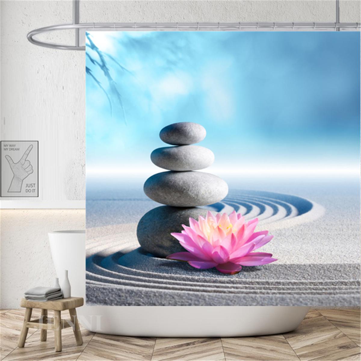 Rural Landscape Creek Stone Lotus Shower Curtain Bathroom Curtain Fabric Waterproof Polyester Bathroom Curtain With Hooks W60H190(CM)-1 Pcs
Rural Landscape Creek Stone Lotus Shower Curtain Bathroom Curtain Fabric Waterproof Polyester Bathroom Curtain With Hooks W60H190(CM)-1 Pcs