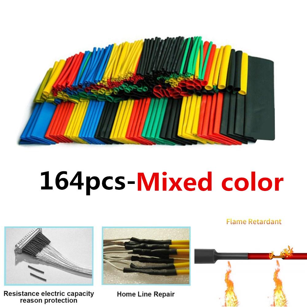164pcs Set Polyolefin Shrinking Assorted Heat Shrink Tube Wire Cable Insulated Sleeving Tubing Set 164PCS-Mixed-color
164pcs Set Polyolefin Shrinking Assorted Heat Shrink Tube Wire Cable Insulated Sleeving Tubing Set 164PCS-Mixed-color