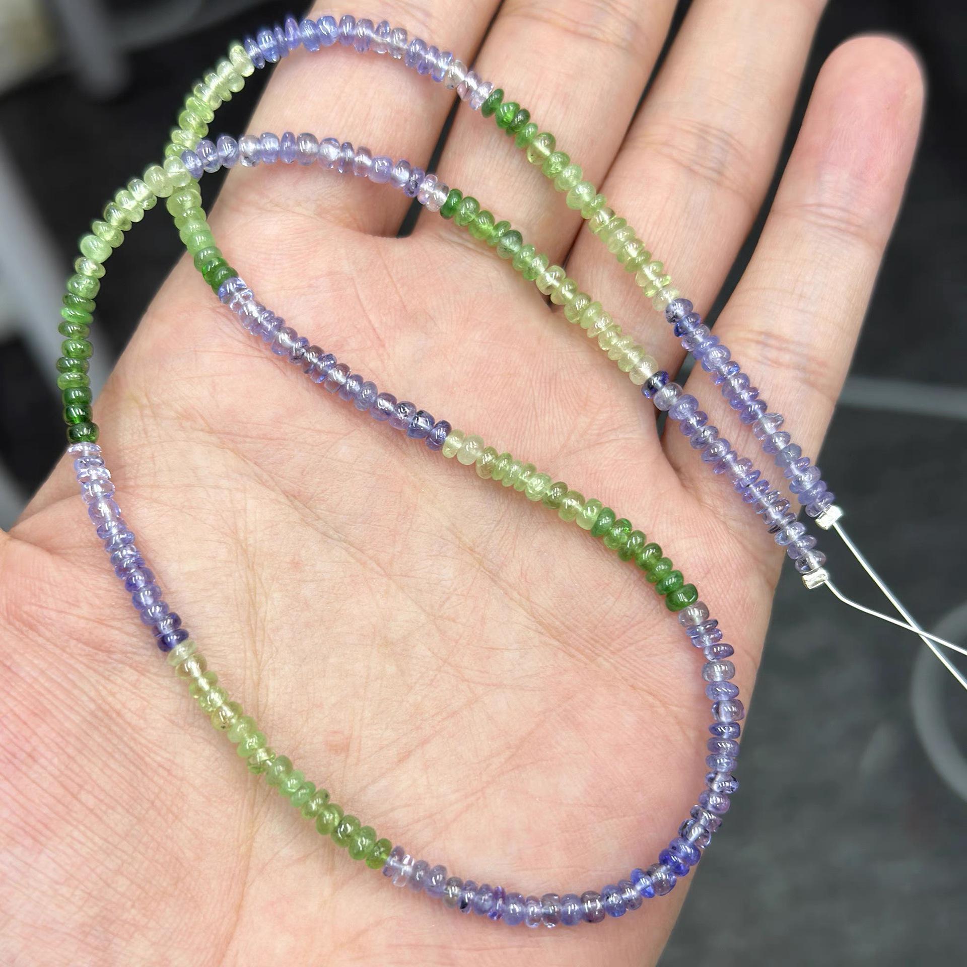 Tanzanite & Tsavorite Beaded Necklace DIY Gemstone Bracelet Clavicle Chain Loose Beads
Tanzanite & Tsavorite Beaded Necklace DIY Gemstone Bracelet Clavicle Chain Loose Beads