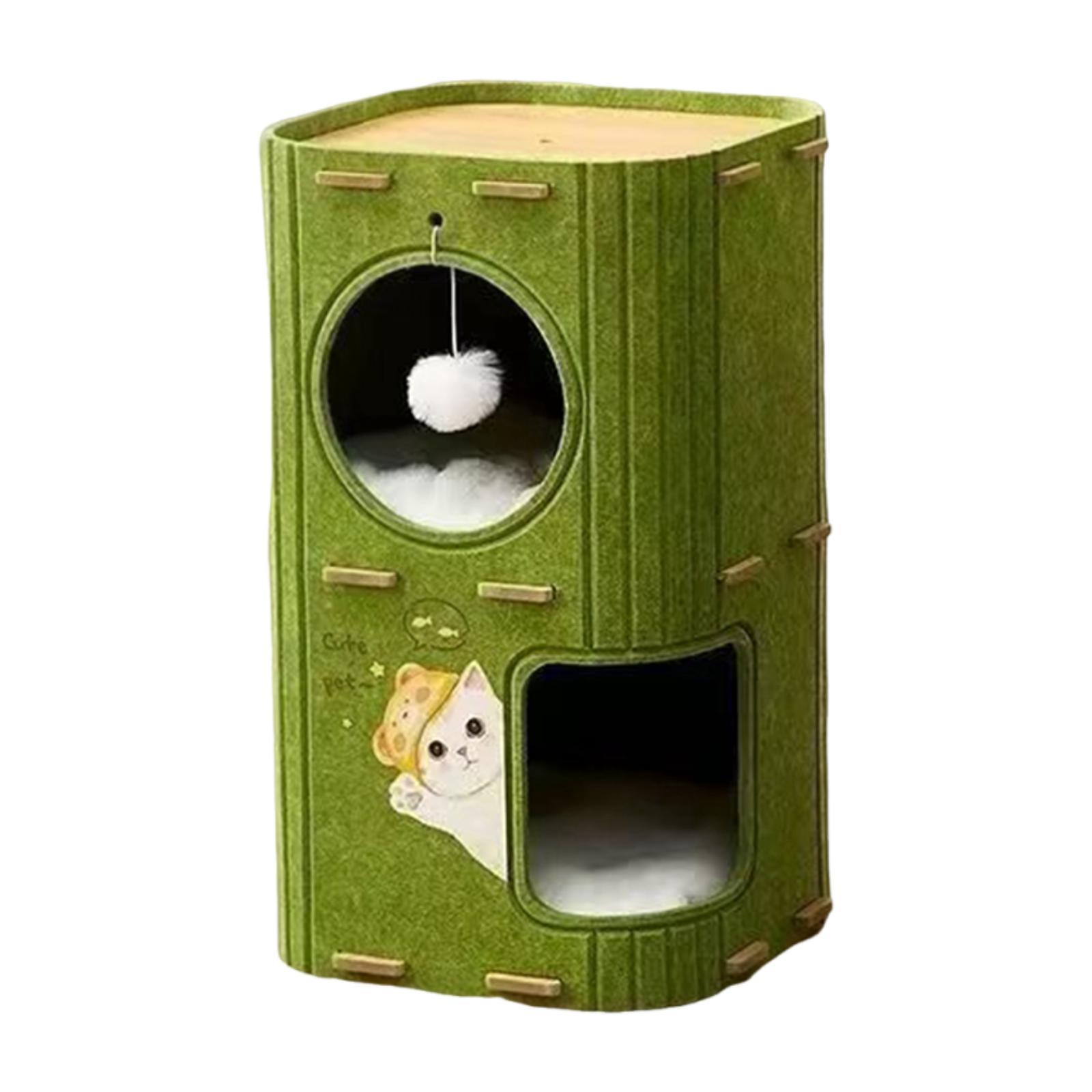 2 Storey Cat Bed Cave Nest Hut Covered Tunnel Condo Cat House Enclosed Bed for Outside Sleeping Indoor Outdoor Cats Kitty Pet зелений
2 Storey Cat Bed Cave Nest Hut Covered Tunnel Condo Cat House Enclosed Bed for Outside Sleeping Indoor Outdoor Cats Kitty Pet зелений