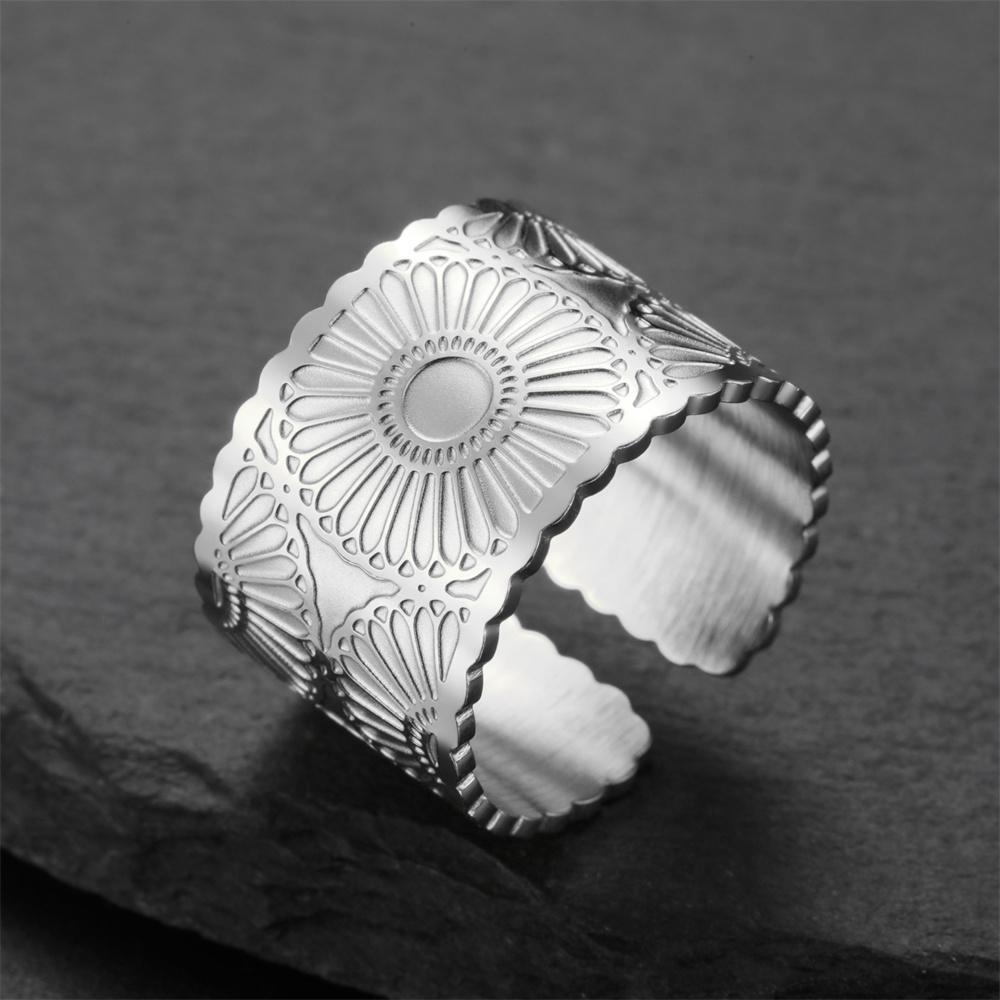 My Shape Flower Rings for Women Adjustable Size Gold Color Stainless Steel Ring Wedding Party Finger Ring Jewelry Retro Gifts resizable
My Shape Flower Rings for Women Adjustable Size Gold Color Stainless Steel Ring Wedding Party Finger Ring Jewelry Retro Gifts resizable
