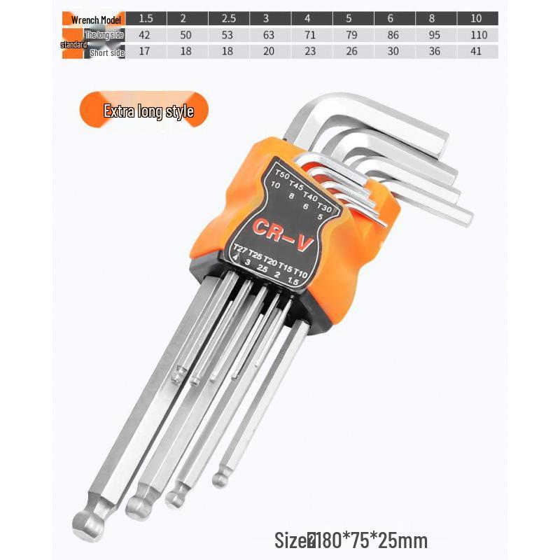 Набор матовых шестигранных ключей из 9 предметов: Плоские и шаровые шестигранные ключи Torx
Набор матовых шестигранных ключей из 9 предметов: Плоские и шаровые шестигранные ключи Torx