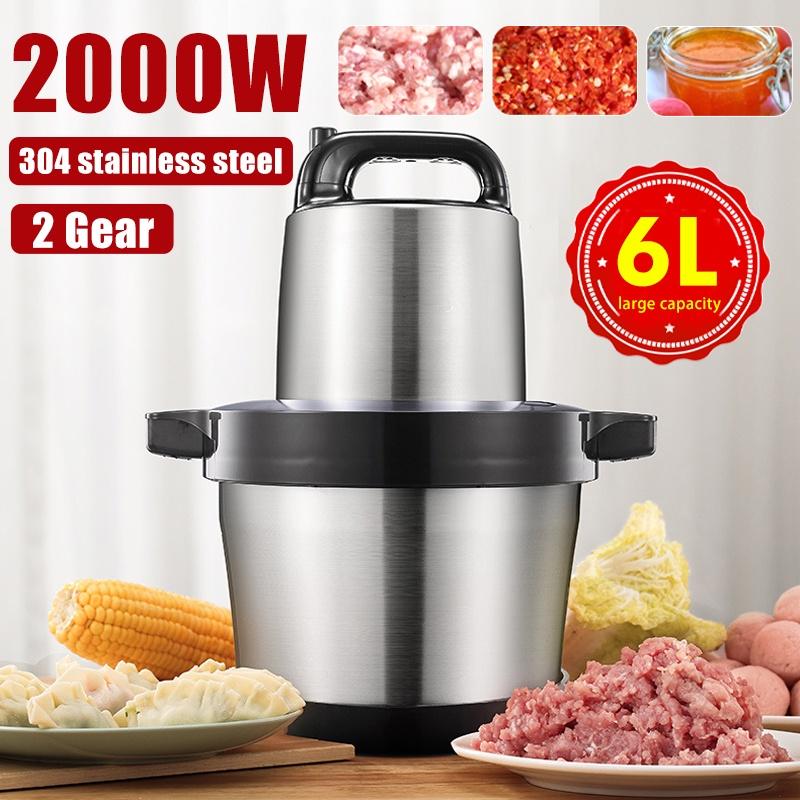 6L 2000W 2 Gear Stainless Steel Garlic Vegetable Blender Mixer Baby Food Processor Electric Meat Grinder Kitchen Chopper Mincer
6L 2000W 2 Gear Stainless Steel Garlic Vegetable Blender Mixer Baby Food Processor Electric Meat Grinder Kitchen Chopper Mincer