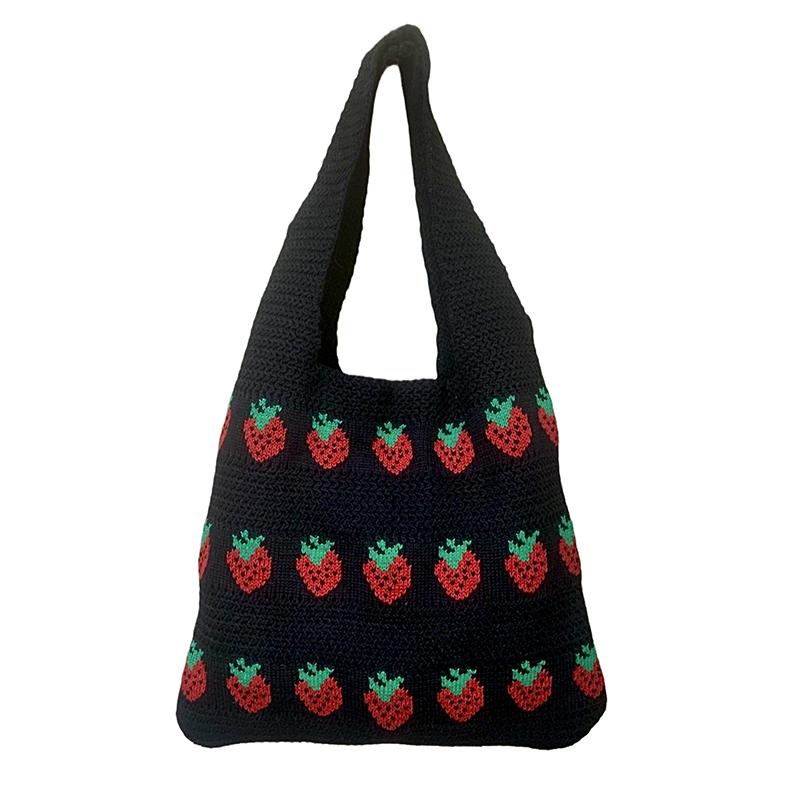 Casual Sweet Strawberry Print Knitted Shoulder Large Capacity Handbag Tote Bag Fashion Shopping Handbags Women Gifts чёрный
Casual Sweet Strawberry Print Knitted Shoulder Large Capacity Handbag Tote Bag Fashion Shopping Handbags Women Gifts чёрный