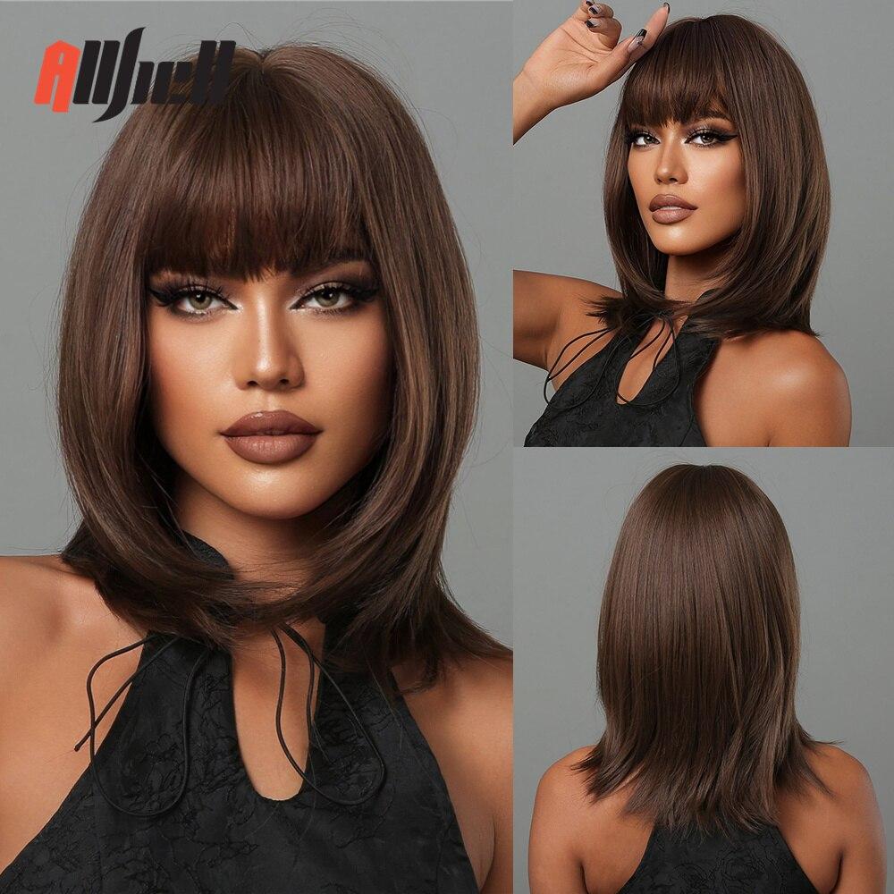 Блондинка Коричневі синтетичні перуки з омбре, довгі шари, перука з натурального волосся з чубчиком для темношкірих жінок, косплей, термостійка перука
Блондинка Коричневі синтетичні перуки з омбре, довгі шари, перука з натурального волосся з чубчиком для темношкірих жінок, косплей, термостійка перука