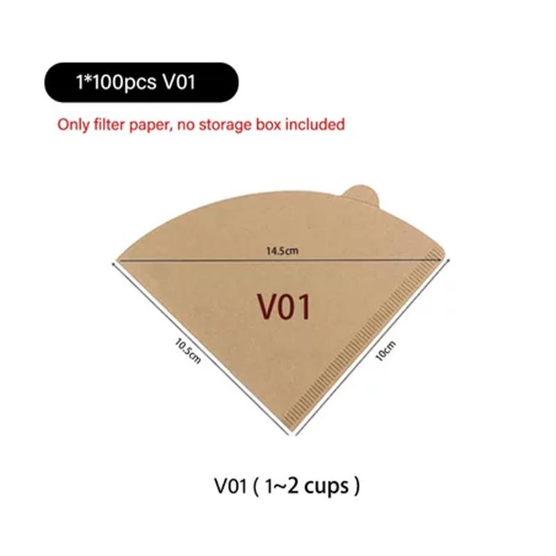 Паперові фільтри для кави 100 шт. в коробці V01 V02 V60 Фільтр для кавоварки Без відбілювача З акриловою коробкою проти пилу
Паперові фільтри для кави 100 шт. в коробці V01 V02 V60 Фільтр для кавоварки Без відбілювача З акриловою коробкою проти пилу