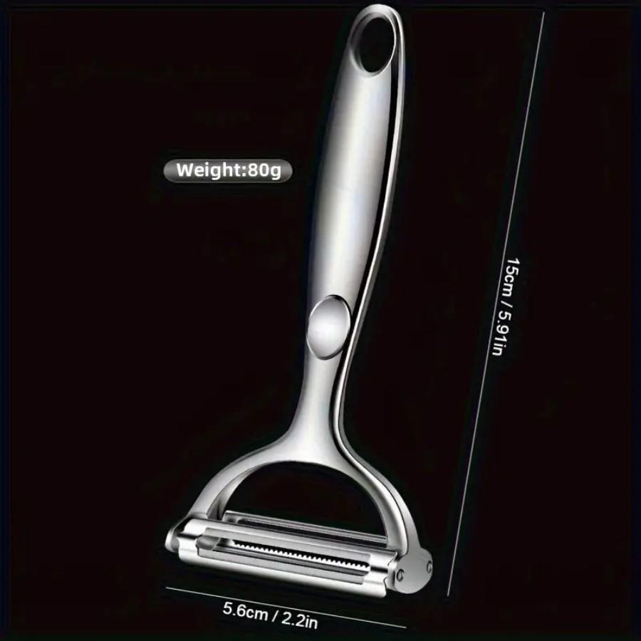 1pc Stainless Steel Multi-Purpose Vegetable Peeler & Slicer - Long-Lasting Food Grade Kitchen Tool With Compact Design
1pc Stainless Steel Multi-Purpose Vegetable Peeler & Slicer - Long-Lasting Food Grade Kitchen Tool With Compact Design