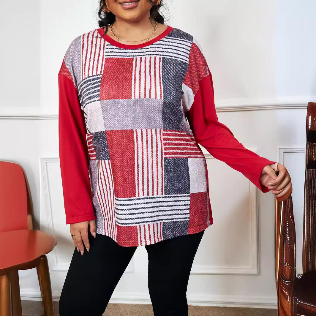 Independent Station European and American Large Size Women s Clothing Color Block Printing Long Sleeve T-Shirt Spring and Autumn Crew Neck Top 1XL красный
Independent Station European and American Large Size Women s Clothing Color Block Printing Long Sleeve T-Shirt Spring and Autumn Crew Neck Top 1XL красный