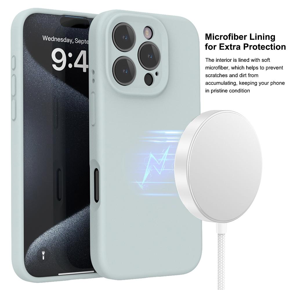 For iPhone 16 Pro Magnetic Case PC+Liquid Silicone Shockproof Protective Phone Cover Blue Grey
For iPhone 16 Pro Magnetic Case PC+Liquid Silicone Shockproof Protective Phone Cover Blue Grey