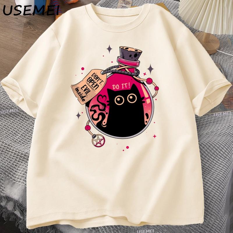 Bottled Evil Black Cat Tshirt Trendy Cotton Summer T-shirt Loose Short-Sleeved Cat Design Clothes Men Women Streetwear Clothes S разноцветный
Bottled Evil Black Cat Tshirt Trendy Cotton Summer T-shirt Loose Short-Sleeved Cat Design Clothes Men Women Streetwear Clothes S разноцветный