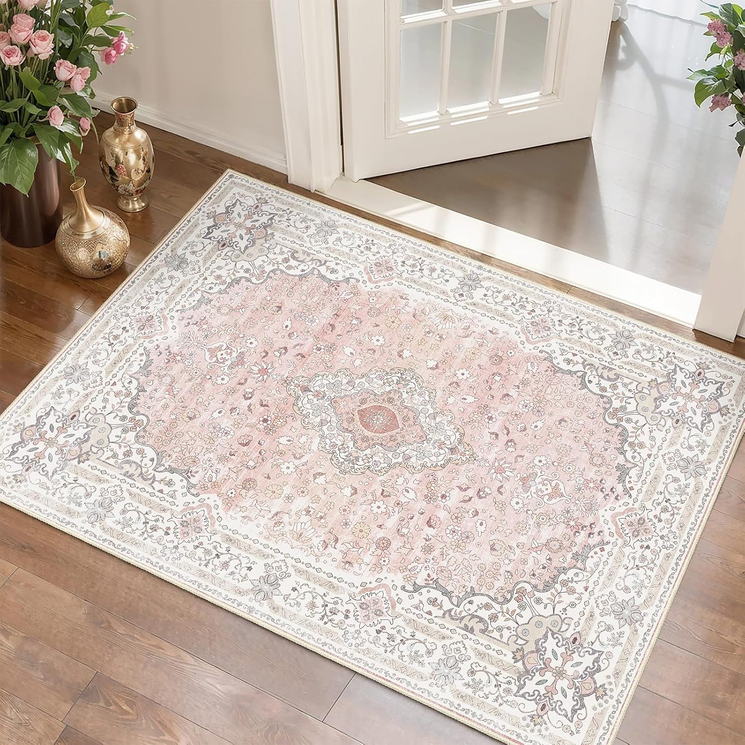 Persian Retro Entrance Doormat Medal Floral Print Soft and Durable Carpet Home Living Room Decoration Bedroom Luxury Floor Mat 40cm x 60cm
Persian Retro Entrance Doormat Medal Floral Print Soft and Durable Carpet Home Living Room Decoration Bedroom Luxury Floor Mat 40cm x 60cm