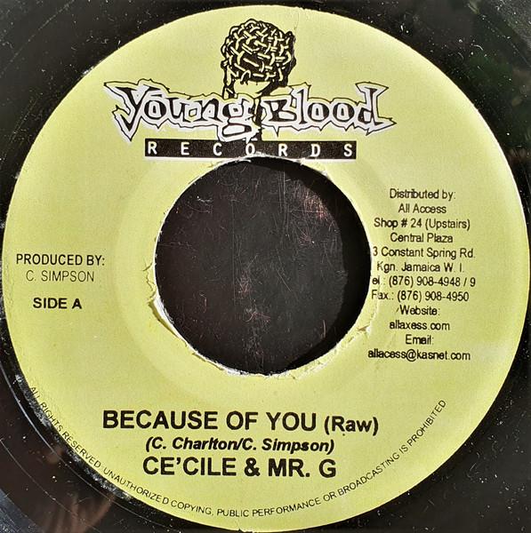 7inch Record CE CILE & MR. G - Because Of You NONE Young Blood Rec 2004 Japan Reggae, Ska & Dub Used
7inch Record CE CILE & MR. G - Because Of You NONE Young Blood Rec 2004 Japan Reggae, Ska & Dub Used