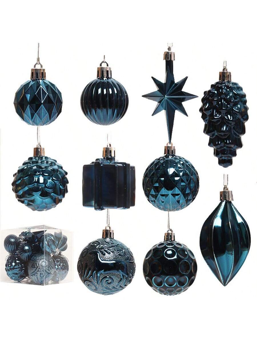 Electroplated plastic Christmas ball shaped Christmas tree decoration pendant hanging Christmas supplies синій
Electroplated plastic Christmas ball shaped Christmas tree decoration pendant hanging Christmas supplies синій