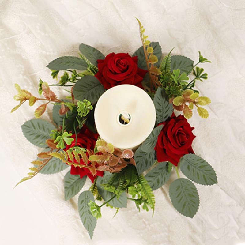 Simulated Artificial Rose Wreath Party Plastic Wedding Silk Flower Ornament Candle Ring Ball Photography Props Home Decoration
Simulated Artificial Rose Wreath Party Plastic Wedding Silk Flower Ornament Candle Ring Ball Photography Props Home Decoration