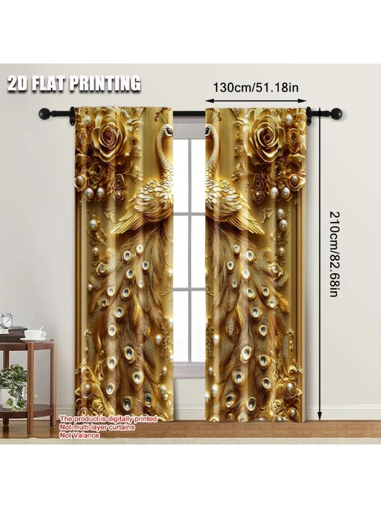 2pcs Popular Curtain Panels plane printing Elegant Golden Peacock Durable Polyester (without rod) Holiday Ldeal for Kitchen 100*130 Rod Pocket 1pcs
2pcs Popular Curtain Panels plane printing Elegant Golden Peacock Durable Polyester (without rod) Holiday Ldeal for Kitchen 100*130 Rod Pocket 1pcs