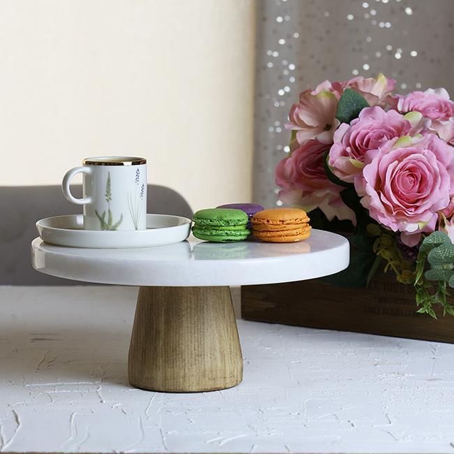 Akayev Marble 25 Cm White Thick Round Presentation Plate with Tapered Wooden Legs
Akayev Marble 25 Cm White Thick Round Presentation Plate with Tapered Wooden Legs