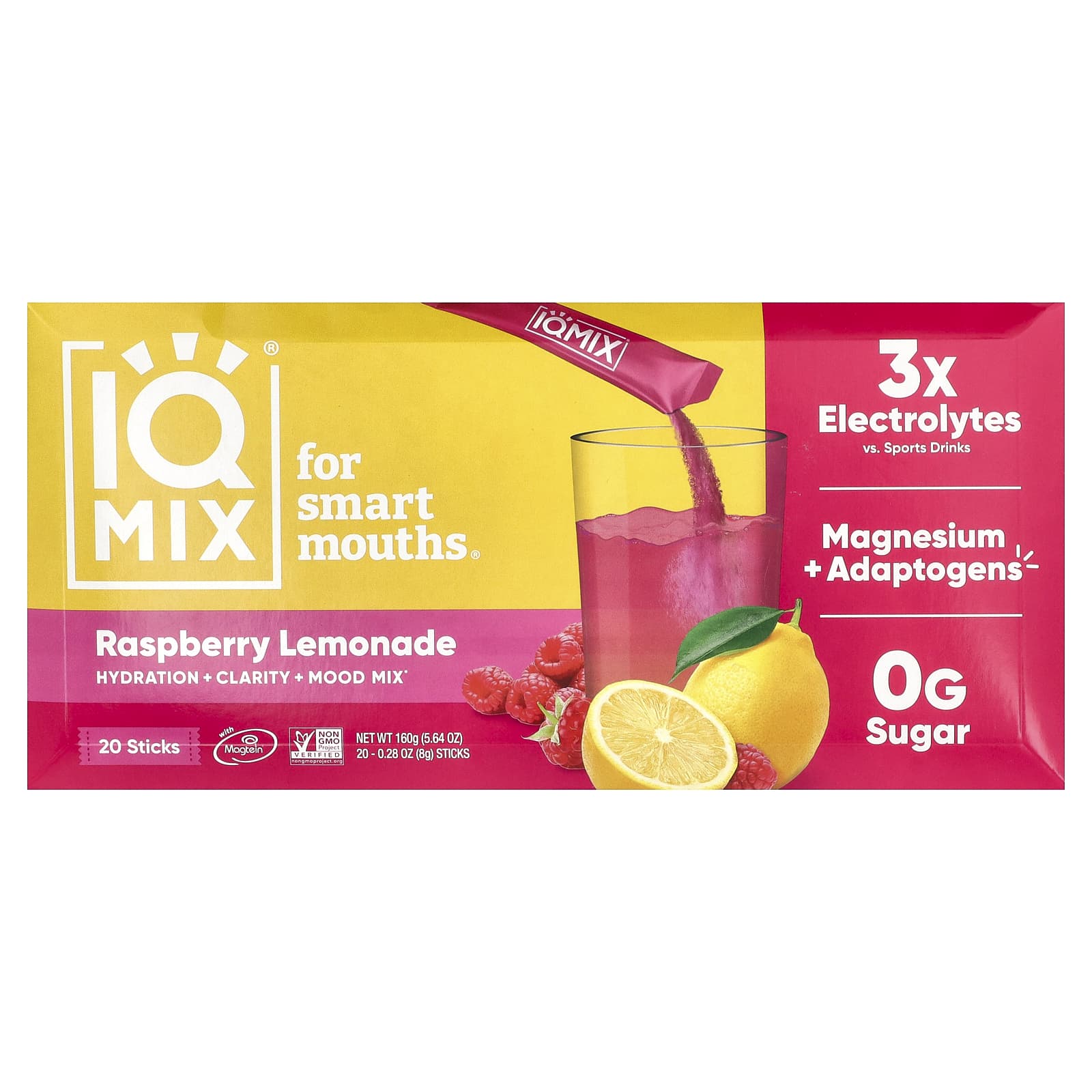 IQBAR, IQ Mix®, Raspberry Lemonade, 20 Bars, 8g (0.28oz) Each
IQBAR, IQ Mix®, Raspberry Lemonade, 20 Bars, 8g (0.28oz) Each