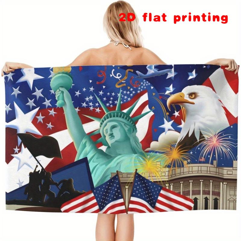 American Flag Print Beach Towel Quick Dry Soft Velvet 29x58 Inch Patriotic Bath Towel for Adults Swimming Shower Independence Da W30*H60(CM)
American Flag Print Beach Towel Quick Dry Soft Velvet 29x58 Inch Patriotic Bath Towel for Adults Swimming Shower Independence Da W30*H60(CM)