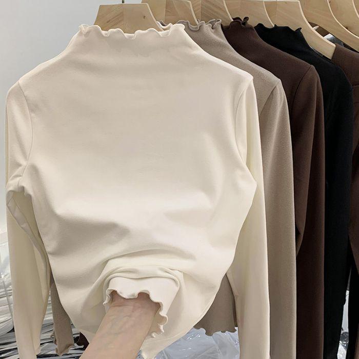 Women s Autumn/Winter Slim-Fit Ruffled Fleece Turtleneck Top - Long-Sleeve Solid Color Extra Large бежевий
Women s Autumn/Winter Slim-Fit Ruffled Fleece Turtleneck Top - Long-Sleeve Solid Color Extra Large бежевий