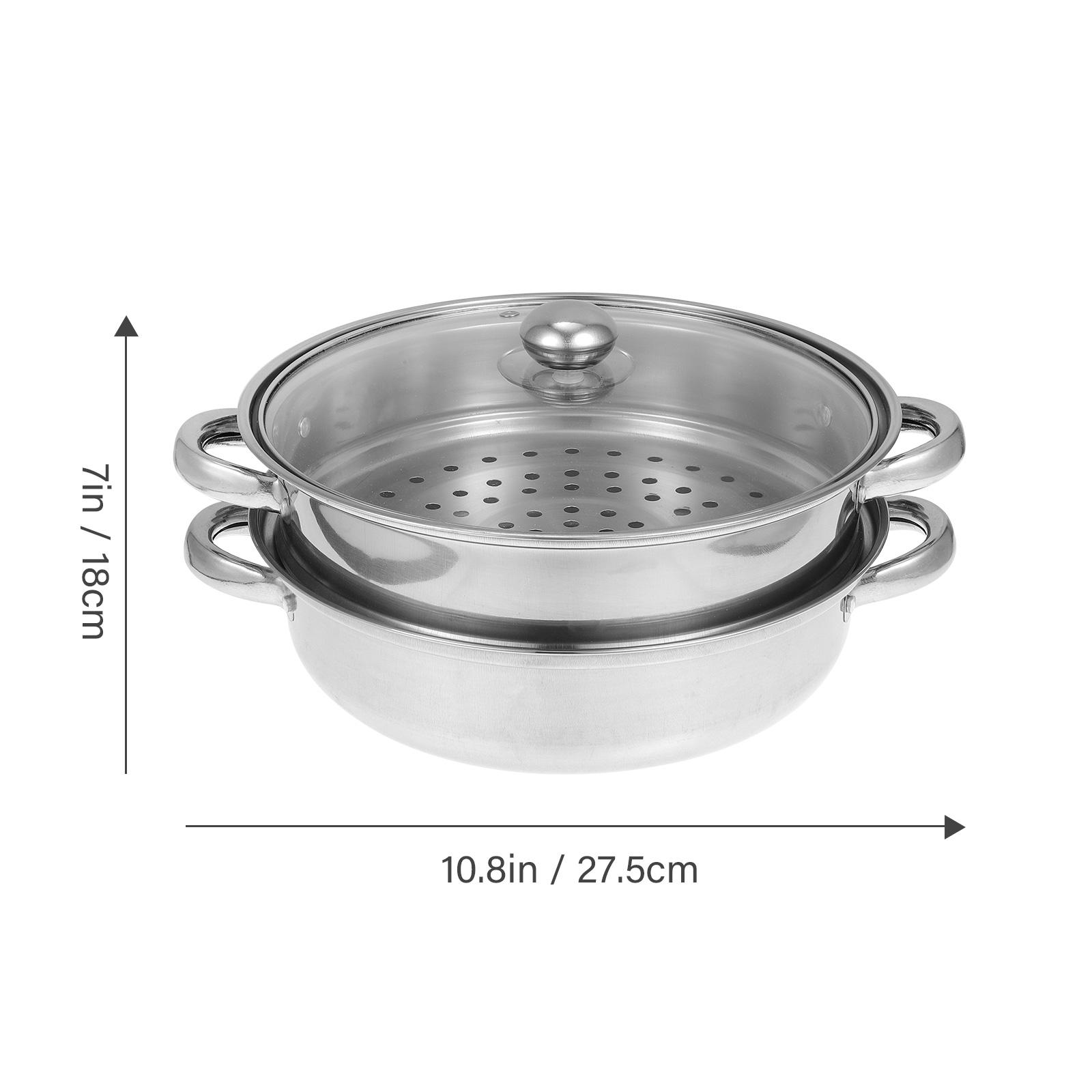 Thickened Double-Layer Steamer Pot Stainless Steel Kitchen Steamer For Rice Cooker Food Steaming Container Household Steam
Thickened Double-Layer Steamer Pot Stainless Steel Kitchen Steamer For Rice Cooker Food Steaming Container Household Steam