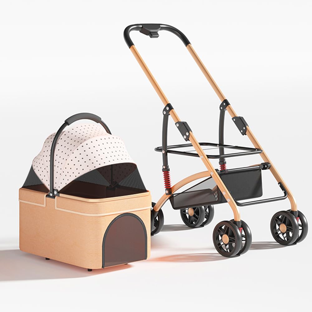 JZOOOZ Pet Detachable Dog Stroller Tangerine 4 Wheels with Rotating Front Rear Easy Suitable for Multiple and Pet Stroller, (Size 70x48x96cm, Brown),
JZOOOZ Pet Detachable Dog Stroller Tangerine 4 Wheels with Rotating Front Rear Easy Suitable for Multiple and Pet Stroller, (Size 70x48x96cm, Brown),