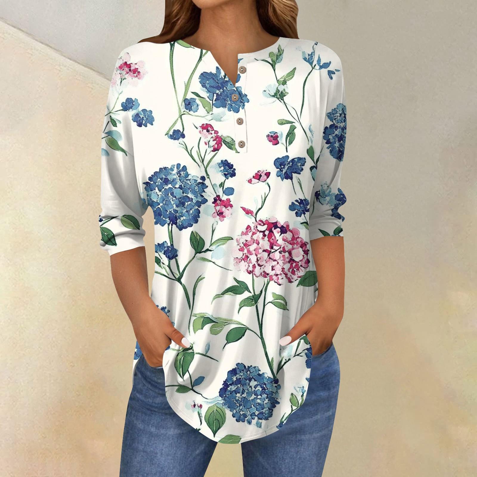 Женская свободная футболка с воротником на пуговицах и винтажным цветочным принтом, рукав три четверти XL белый
Женская свободная футболка с воротником на пуговицах и винтажным цветочным принтом, рукав три четверти XL белый