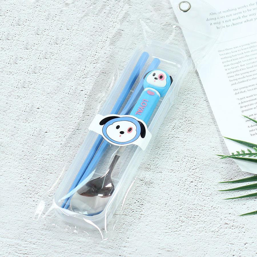Portable Cutlery Set Cute Cartoon Handle 304 Stainless Steel Spoon Chopsticks Set with Storage Box for Travel Camping Picnic синій
Portable Cutlery Set Cute Cartoon Handle 304 Stainless Steel Spoon Chopsticks Set with Storage Box for Travel Camping Picnic синій