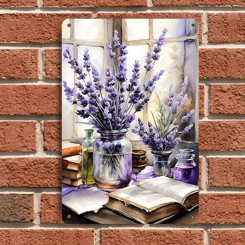 1 piece: Lavender and books tinplate wall hanging on a windowsill, suitable for home wall decoration in the living room, bedroom (as the picture,20x30cm)
1 piece: Lavender and books tinplate wall hanging on a windowsill, suitable for home wall decoration in the living room, bedroom (as the picture,20x30cm)