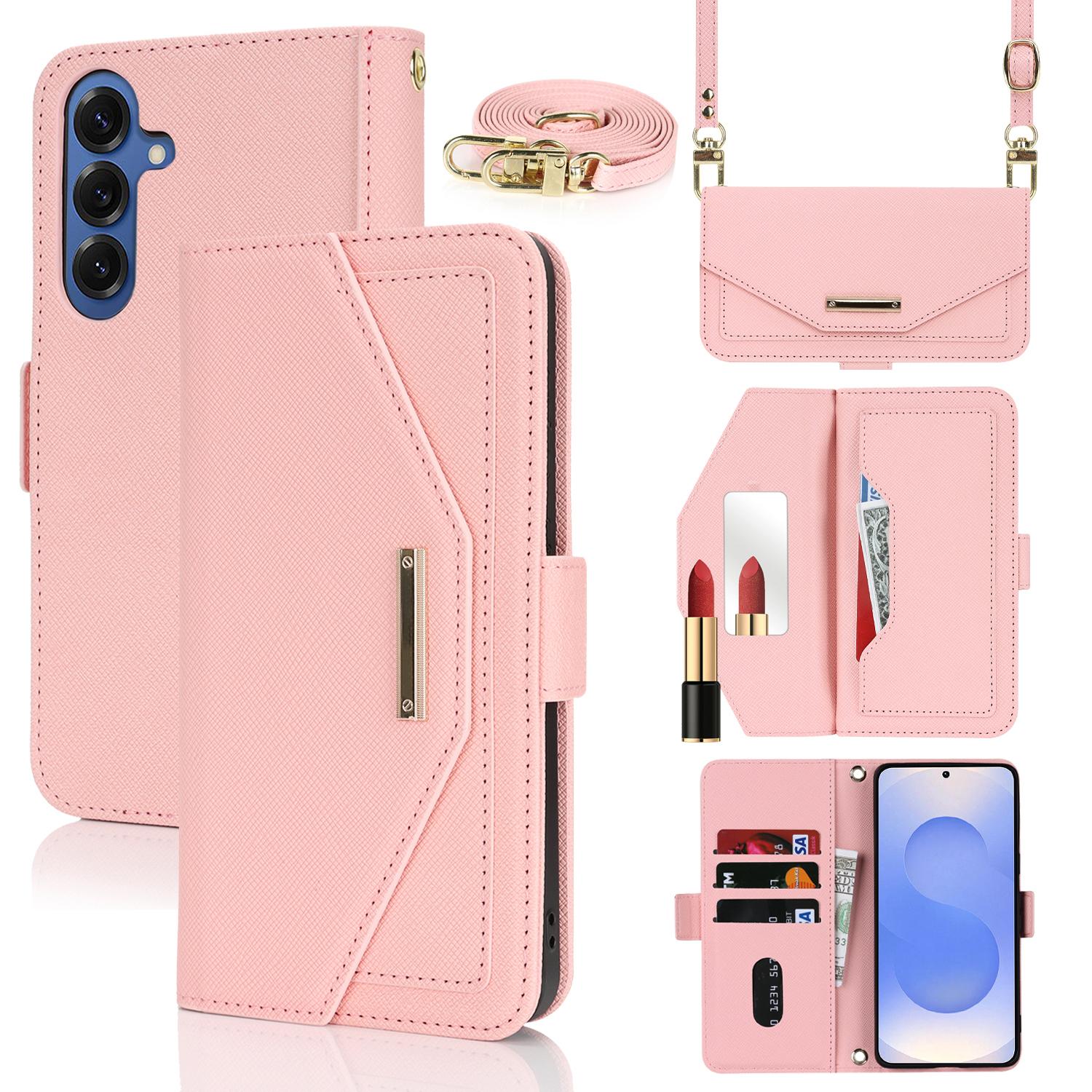 Чехол-подставка для Samsung Galaxy S25, текстура крест, кошелек из искусственной кожи, чехол для телефона с плечевым ремнем/зеркальцем для макияжа Pink
Чехол-подставка для Samsung Galaxy S25, текстура крест, кошелек из искусственной кожи, чехол для телефона с плечевым ремнем/зеркальцем для макияжа Pink