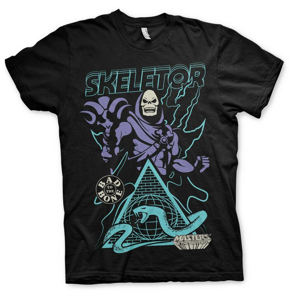 Skeletor Bad To The Bone He Man Мастера Вселенной Черная футболка 
Skeletor Bad To The Bone He Man Мастера Вселенной Черная футболка