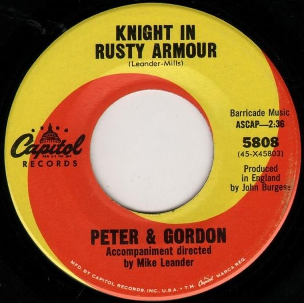 7inch Record PETER & GORDON - Knight In Rusty Armour 5808 Capitol Records 1966 US Pop Used
7inch Record PETER & GORDON - Knight In Rusty Armour 5808 Capitol Records 1966 US Pop Used